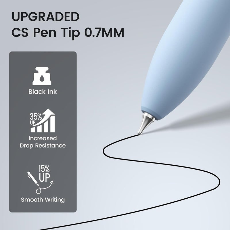 Jimmidda 16Pcs Black Gel Pens - 0.7mm Medium Point Black Ink Pens | Smooth Writing - Quick Drying Retractable Pen for Men Women (Morandi - 16Pcs) - Image 3